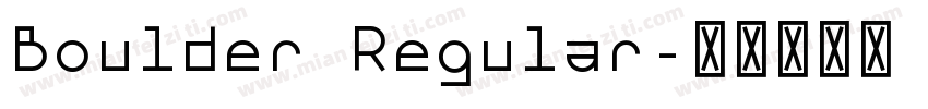 Boulder Regular字体转换